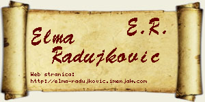 Elma Radujković vizit kartica